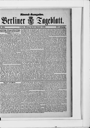 Berliner Tageblatt und Handels-Zeitung vom 13.09.1886