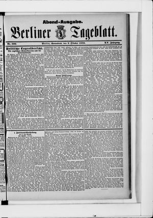Berliner Tageblatt und Handels-Zeitung vom 02.10.1886