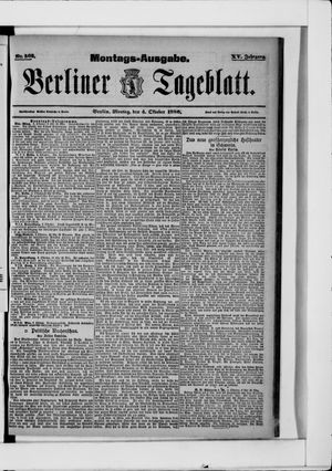 Berliner Tageblatt und Handels-Zeitung vom 04.10.1886
