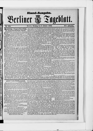 Berliner Tageblatt und Handels-Zeitung on Oct 5, 1886