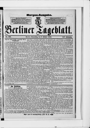 Berliner Tageblatt und Handels-Zeitung vom 07.10.1886