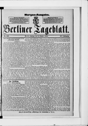Berliner Tageblatt und Handels-Zeitung vom 08.10.1886
