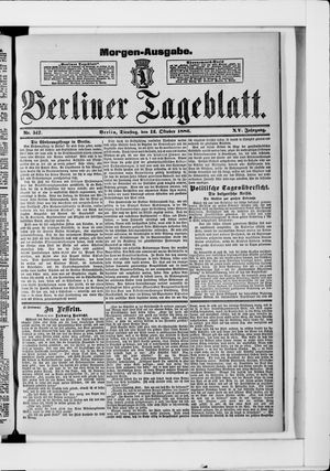Berliner Tageblatt und Handels-Zeitung on Oct 12, 1886