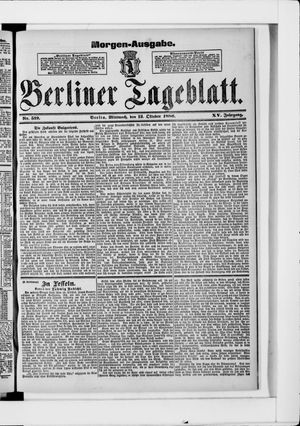 Berliner Tageblatt und Handels-Zeitung vom 13.10.1886