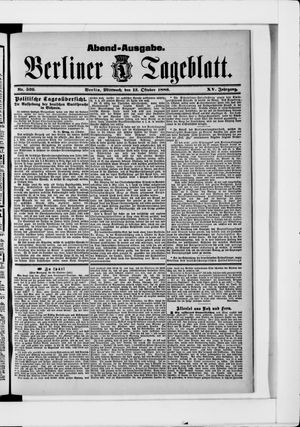 Berliner Tageblatt und Handels-Zeitung vom 13.10.1886