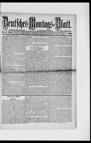 Berliner Tageblatt und Handels-Zeitung vom 08.11.1886