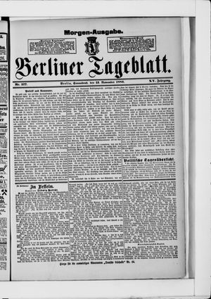 Berliner Tageblatt und Handels-Zeitung vom 13.11.1886