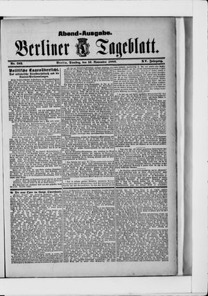 Berliner Tageblatt und Handels-Zeitung vom 16.11.1886