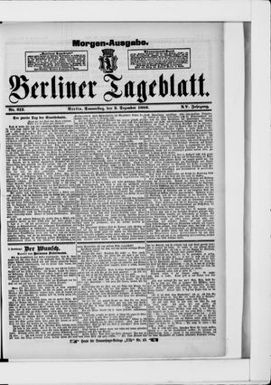 Berliner Tageblatt und Handels-Zeitung vom 02.12.1886