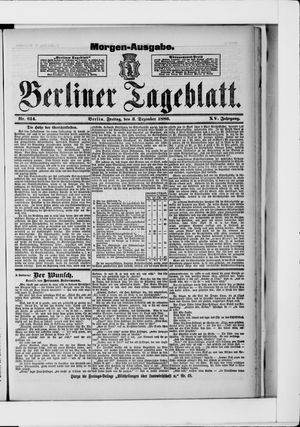 Berliner Tageblatt und Handels-Zeitung vom 03.12.1886