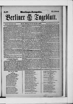 Berliner Tageblatt und Handels-Zeitung vom 13.12.1886