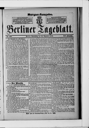 Berliner Tageblatt und Handels-Zeitung vom 16.12.1886