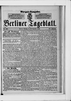 Berliner Tageblatt und Handels-Zeitung vom 28.12.1886