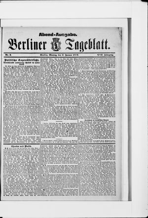 Berliner Tageblatt und Handels-Zeitung vom 03.01.1887