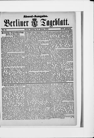 Berliner Tageblatt und Handels-Zeitung vom 07.01.1887