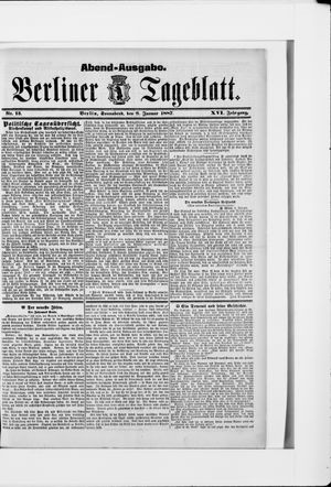 Berliner Tageblatt und Handels-Zeitung on Jan 8, 1887