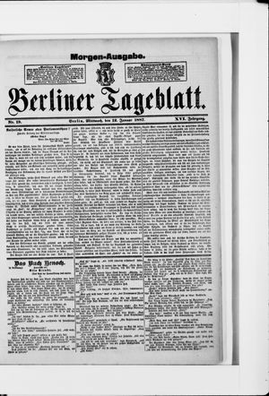Berliner Tageblatt und Handels-Zeitung vom 12.01.1887