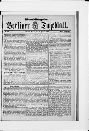 Berliner Tageblatt und Handels-Zeitung on Jan 17, 1887