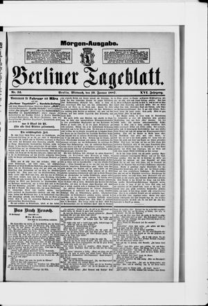 Berliner Tageblatt und Handels-Zeitung on Jan 19, 1887