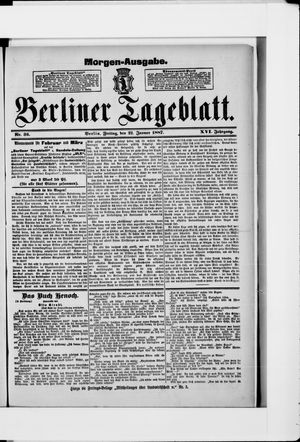 Berliner Tageblatt und Handels-Zeitung vom 21.01.1887