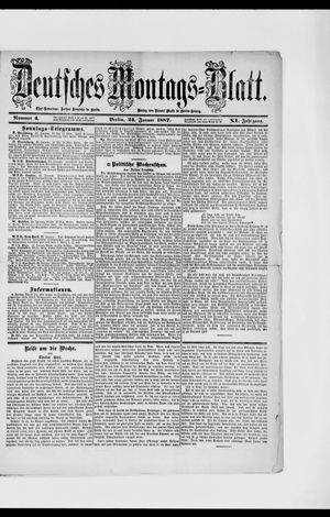 Berliner Tageblatt und Handels-Zeitung vom 24.01.1887