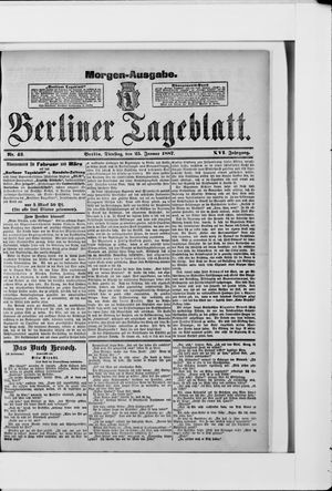 Berliner Tageblatt und Handels-Zeitung vom 25.01.1887