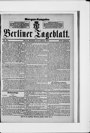Berliner Tageblatt und Handels-Zeitung vom 05.02.1887