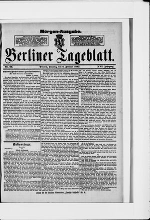 Berliner Tageblatt und Handels-Zeitung vom 06.02.1887