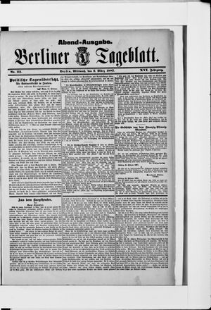 Berliner Tageblatt und Handels-Zeitung vom 02.03.1887