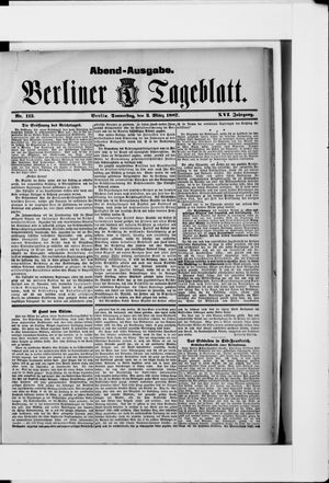 Berliner Tageblatt und Handels-Zeitung on Mar 3, 1887
