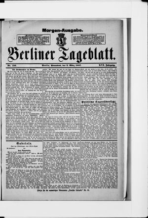 Berliner Tageblatt und Handels-Zeitung on Mar 5, 1887