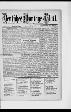 Berliner Tageblatt und Handels-Zeitung on Mar 7, 1887