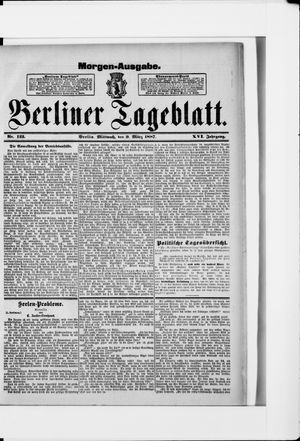 Berliner Tageblatt und Handels-Zeitung vom 09.03.1887