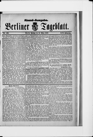 Berliner Tageblatt und Handels-Zeitung vom 11.03.1887