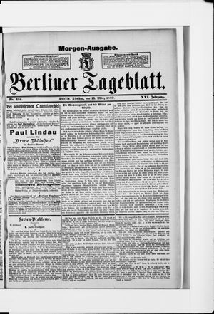 Berliner Tageblatt und Handels-Zeitung on Mar 15, 1887