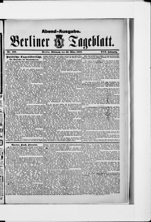 Berliner Tageblatt und Handels-Zeitung vom 23.03.1887