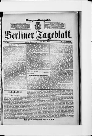 Berliner Tageblatt und Handels-Zeitung on Mar 24, 1887