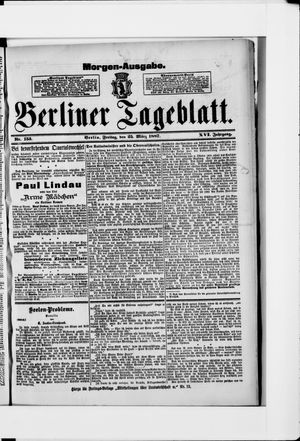 Berliner Tageblatt und Handels-Zeitung vom 25.03.1887