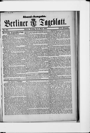 Berliner Tageblatt und Handels-Zeitung vom 05.04.1887
