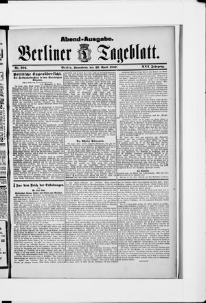 Berliner Tageblatt und Handels-Zeitung on Apr 23, 1887