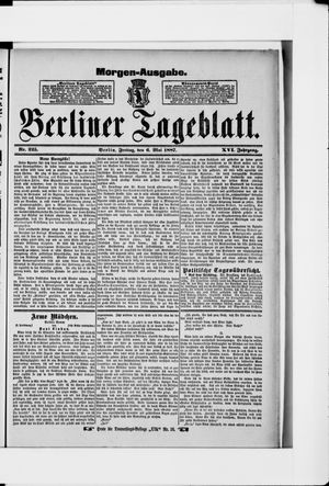 Berliner Tageblatt und Handels-Zeitung vom 06.05.1887