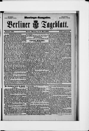 Berliner Tageblatt und Handels-Zeitung on May 9, 1887