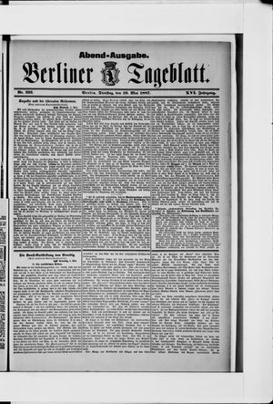 Berliner Tageblatt und Handels-Zeitung vom 10.05.1887