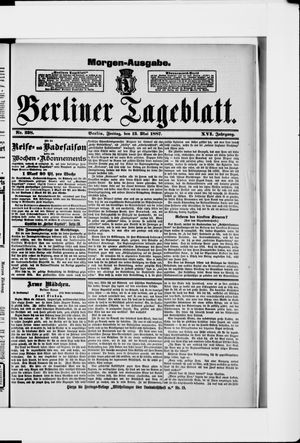 Berliner Tageblatt und Handels-Zeitung on May 13, 1887