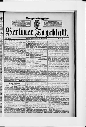 Berliner Tageblatt und Handels-Zeitung on May 17, 1887