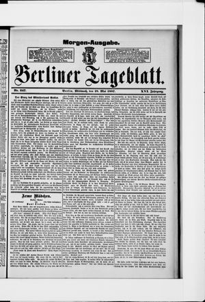 Berliner Tageblatt und Handels-Zeitung vom 18.05.1887