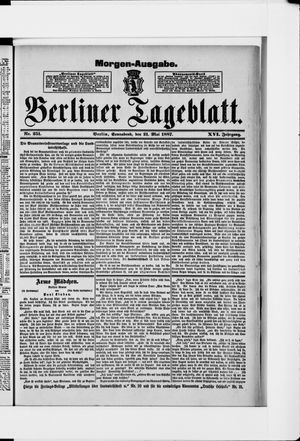 Berliner Tageblatt und Handels-Zeitung vom 21.05.1887