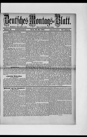 Berliner Tageblatt und Handels-Zeitung vom 23.05.1887