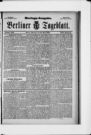 Berliner Tageblatt und Handels-Zeitung vom 23.05.1887