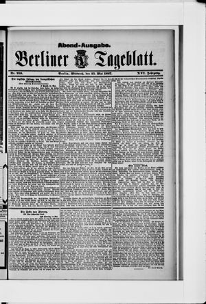 Berliner Tageblatt und Handels-Zeitung vom 25.05.1887